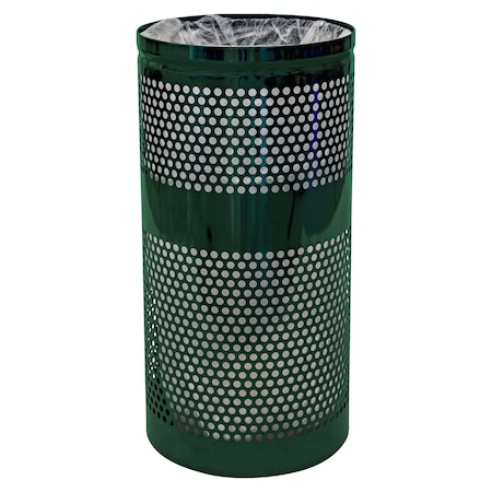 Ex-Cell Kaiser 20-Gal. Receptacle - Steel, Hunter Green Gloss WR-22R HGR